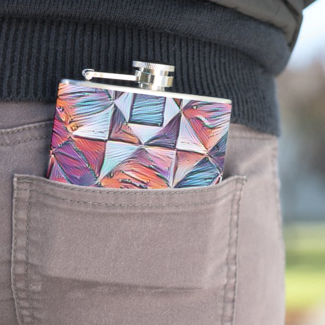 OLD ENGLAND TILED FLOOR HIP FLASK (In Situ)