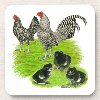 Old English Barred Bantam Family Coaster