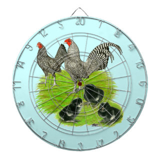Old English Barred Bantam Family Dartboard