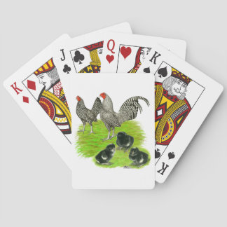 Old English Barred Bantam Family Playing Cards