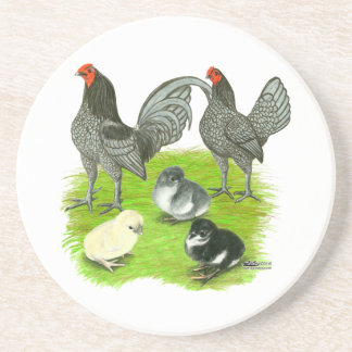 Old English Blue Game Family Coaster