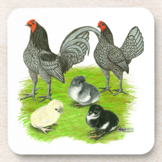 Old English Blue Game Family Coaster