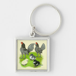 Old English Blue Game Family Key Ring