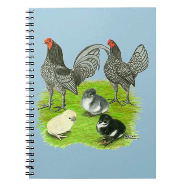 Old English Blue Game Family Notebook (Front)