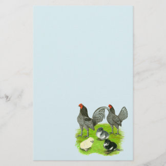 Old English Blue Game Family Stationery
