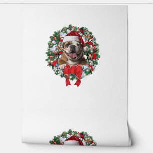 Old English Bulldog Christmas Wreath Decoration Xm Wallpaper