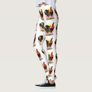 Old English Game Bantam: BB Red Leggings