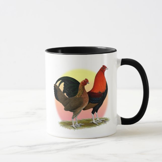 Old English Game Bantam:  BB Red Mug (Right)