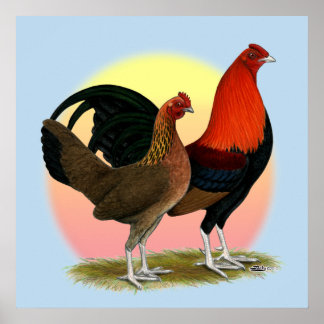 Old English Game Bantam: BB Red Poster