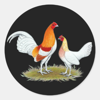 Old English Game Bantam: Red Pyle Classic Round Sticker