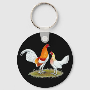 Old English Game Bantam: Red Pyle Key Ring