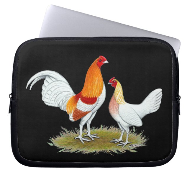 Old English Game Bantam:  Red Pyle Laptop Sleeve (Front)