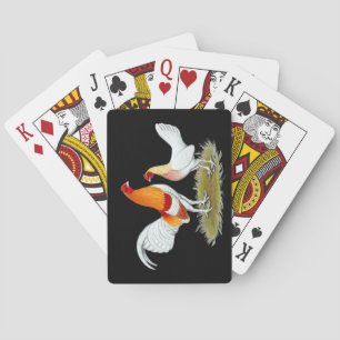 Old English Game Bantam: Red Pyle Playing Cards