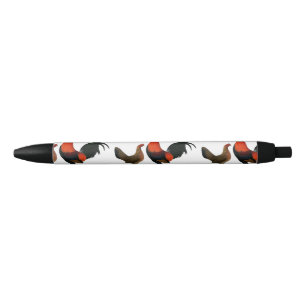 Old English Game Bantams:  BB Red Pair Black Ink Pen