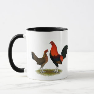 Old English Game Bantams: BB Red Pair Mug