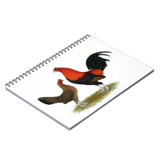 Old English Game Bantams: BB Red Pair Notebook