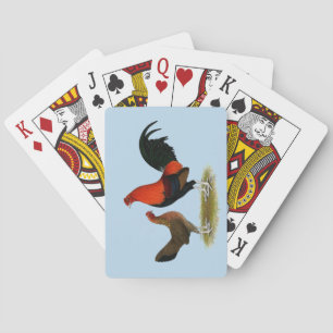 Old English Game Bantams: BB Red Pair Playing Cards
