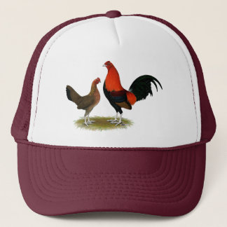 Old English Game Bantams: BB Red Pair Trucker Hat