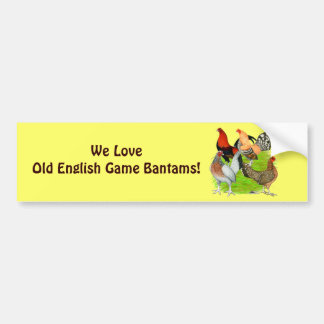 Old English Game Quartet Bumper Sticker