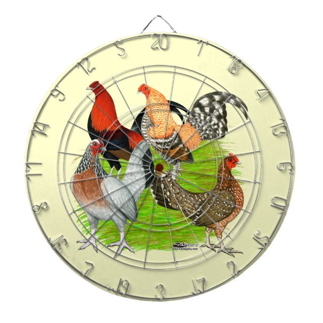 Old English Game Quartet Dartboard (Front)