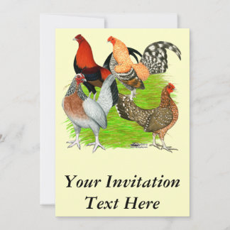 Old English Game Quartet Invitation