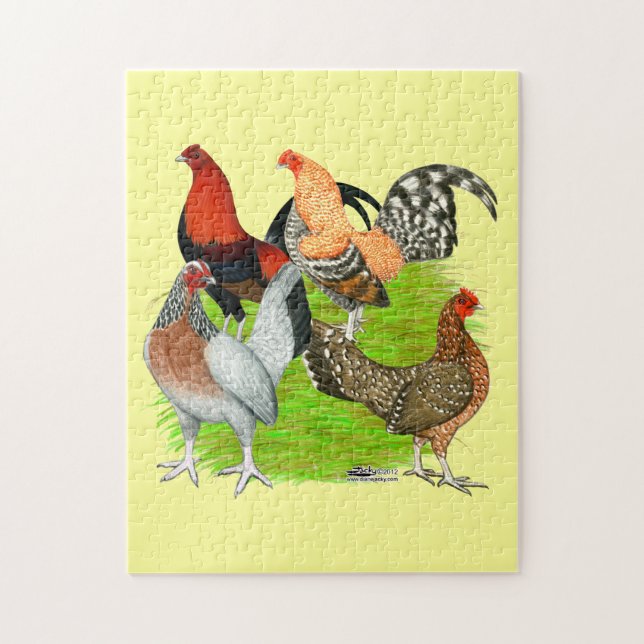Old English Game Quartet Jigsaw Puzzle (Vertical)