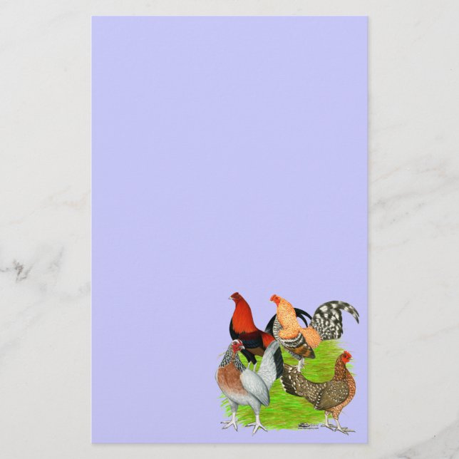 Old English Game Quartet Stationery (Front)