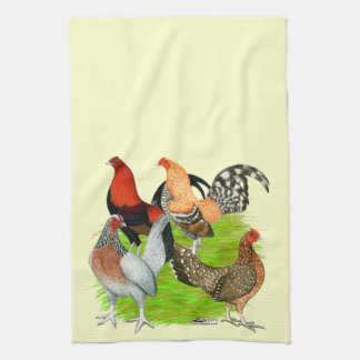 Old English Game Quartet Tea Towel