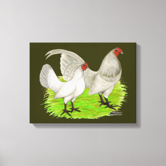 Old English Game Self Blue Canvas Print
