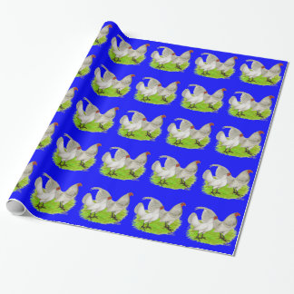 Old English Game Self Blue Wrapping Paper