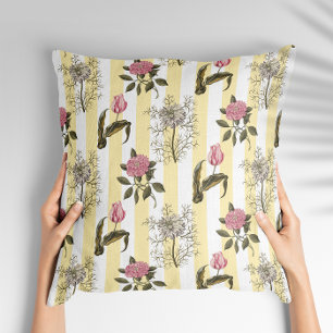 Old English Garden Vintage Floral Pattern Cushion