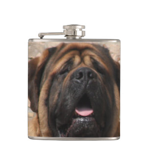 old english Mastiff  Hip Flask