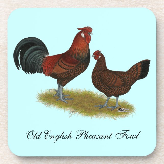 Old English Pheasant Fowl Coaster (Front)