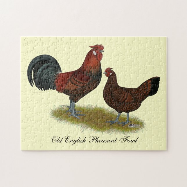 Old English Pheasant Fowl Jigsaw Puzzle (Horizontal)
