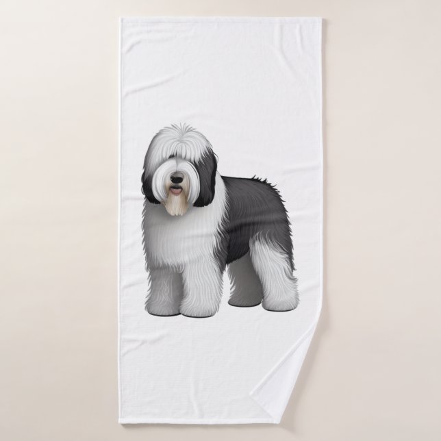 Old English Sheepdog  10 Bath Towel (Bath Towel)
