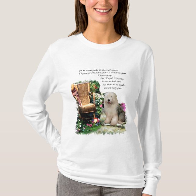 Old English Sheepdog Art Gifts T-Shirt (Front)