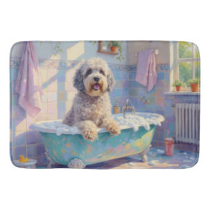 Old English Sheepdog Bath Time Fluffy Bathroom Dec Mat