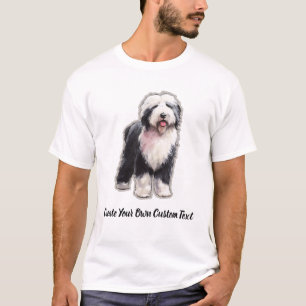 Old English Sheepdog Create Your Own Custom Text T-Shirt