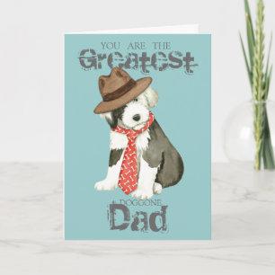 Old English Sheepdog Dad Card