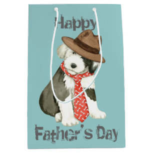 Old English Sheepdog Dad Medium Gift Bag