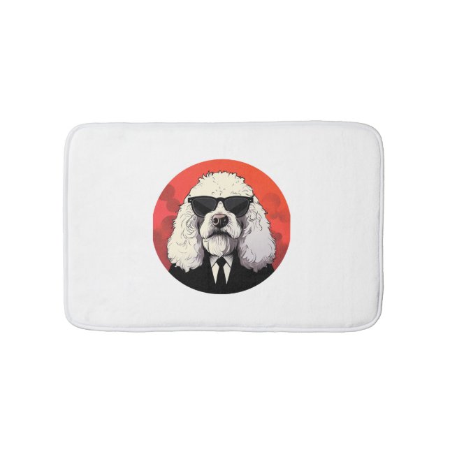 Old English Sheepdog Dog Businessman   Bath Mat (Front)