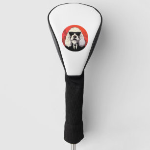 Old English Sheepdog Dog Businessman Golf Head Cover