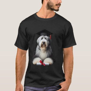 Old English Sheepdog Dog Graduation Cap Graduate O T-Shirt