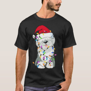 Old English Sheepdog Dog Light Decor Christmas Dog T-Shirt