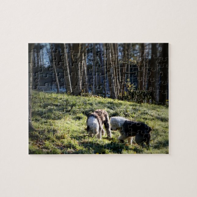 Old English Sheepdog Fairytale Forest Jigsaw Puzzle (Horizontal)