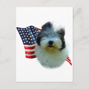 Old English Sheepdog Flag Postcard