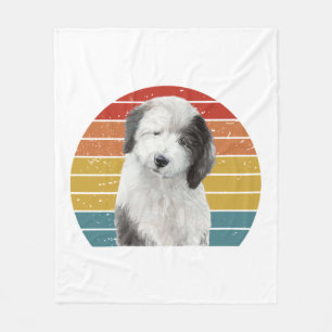 Old English Sheepdog Gifts For Vintage Dulux Dog S Fleece Blanket
