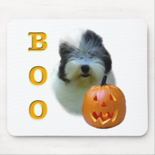 Old English Sheepdog Halloween Boo Mouse Pad