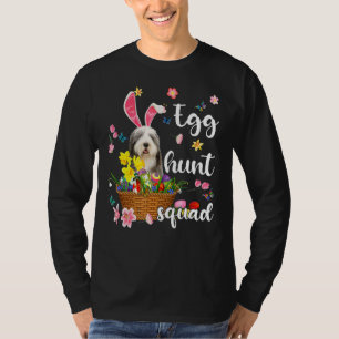 Old English Sheepdog Happy Easter Day Colourful Eg T-Shirt