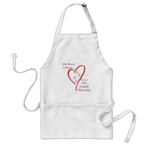 Old English Sheepdog Heart Belongs Standard Apron